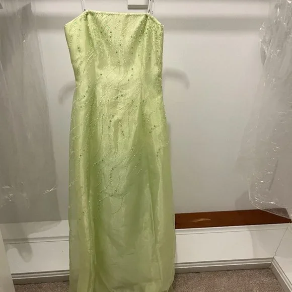Morgan & Co. | Dresses | Sequined Lime Green Prom Dress | Poshmark